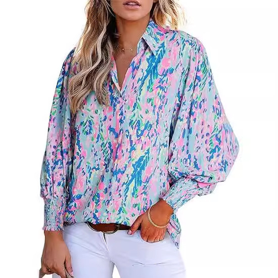 Chemisier & Blouse  Femme | Blouse Imprimée, Col V Chemisier & Blouse Chemisier & Blouse